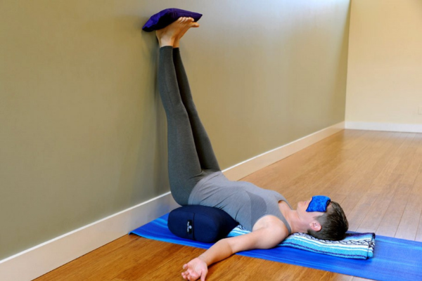Viparita karani (legs up the wall pose)